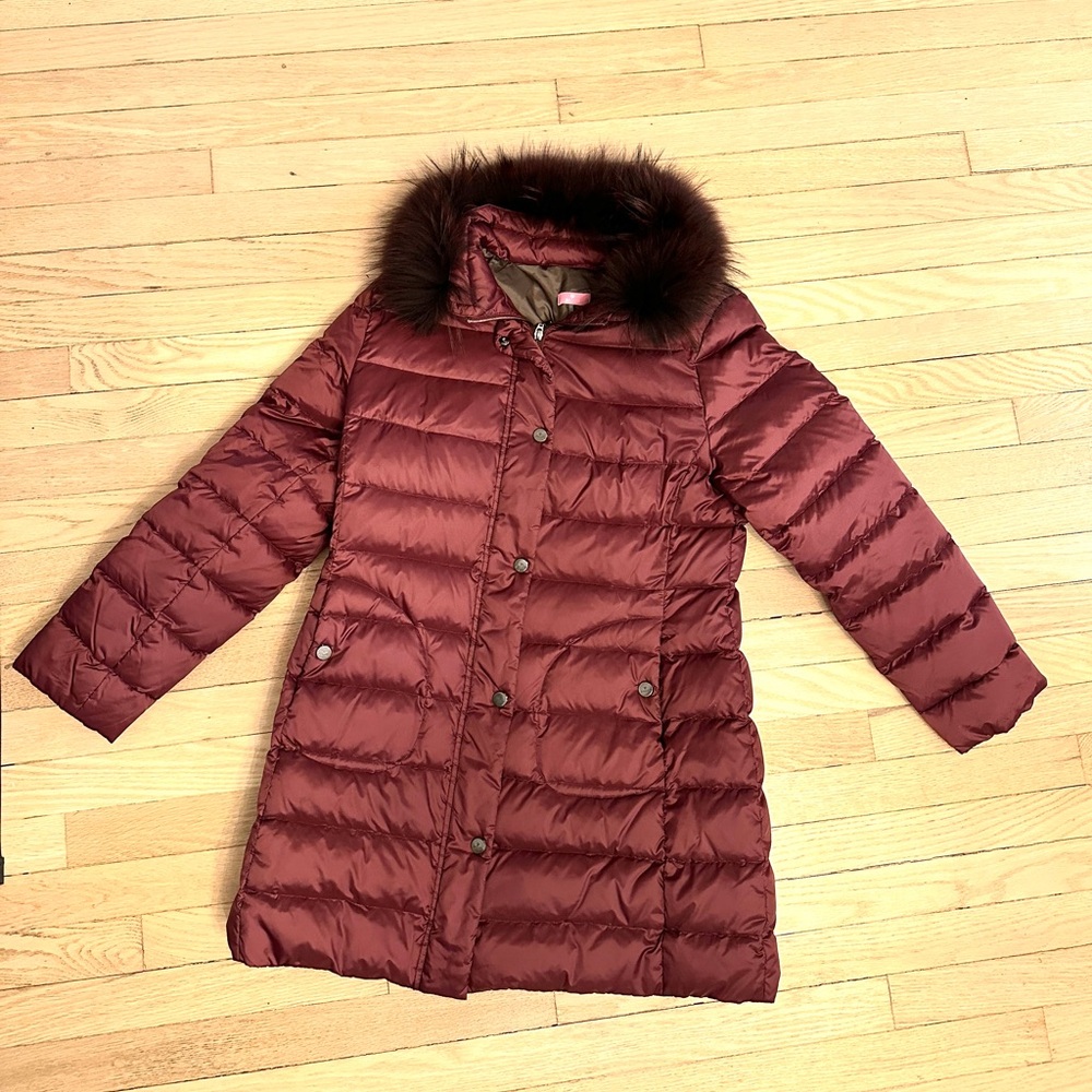 Basler Real DOWN Puffer Coat Burgundy
